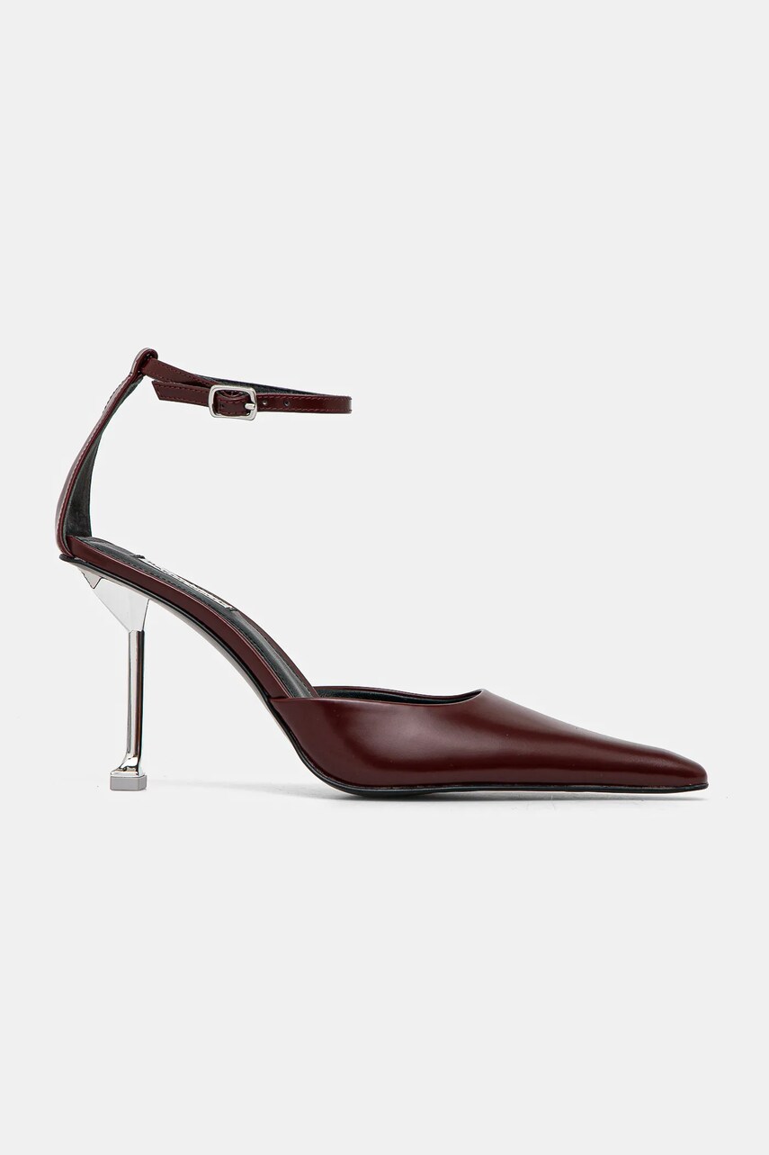 Шкіряні туфлі Naked Wolfe Valerie колір бордовий Valerie Box Leather Burgundy