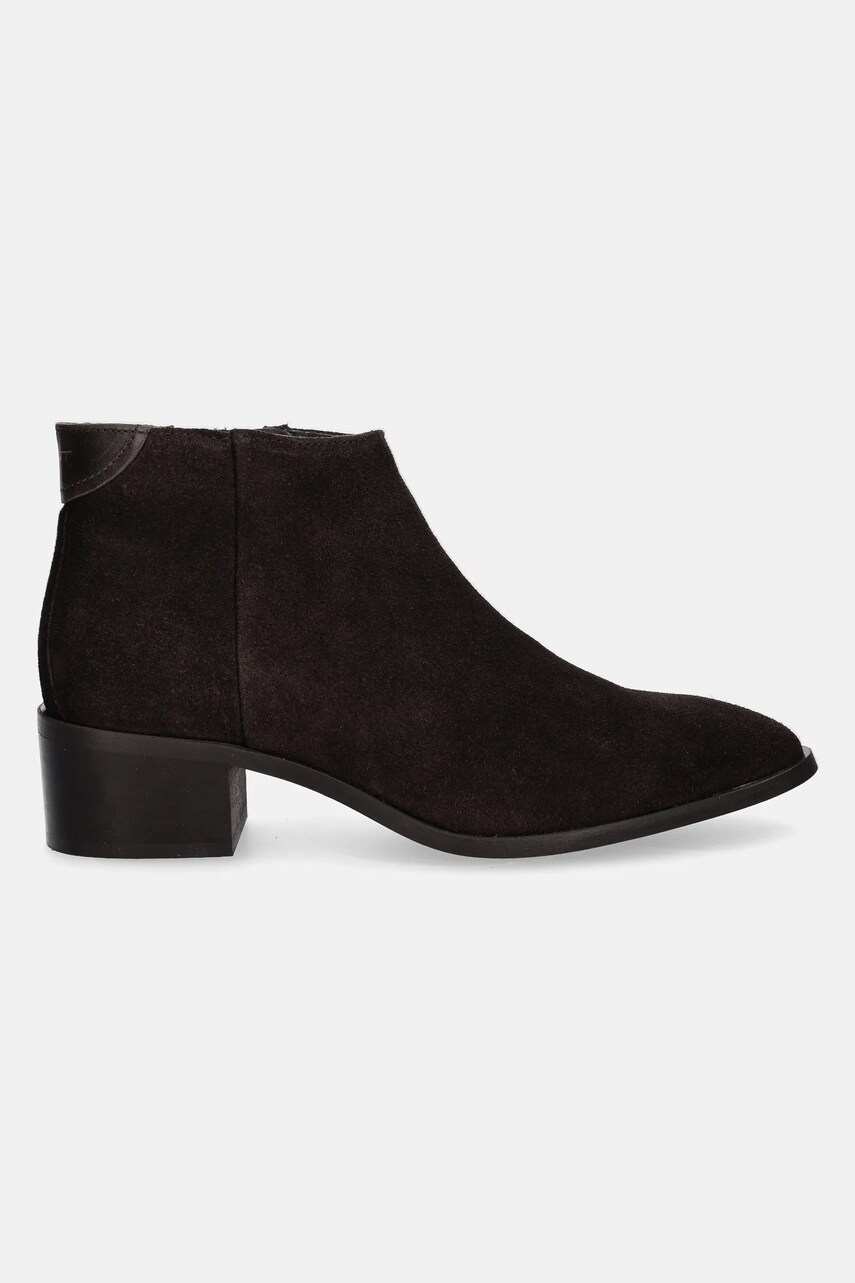 Замшеві черевики Gant St Broomly жіночі колір коричневий каблук блок 29541789 G399