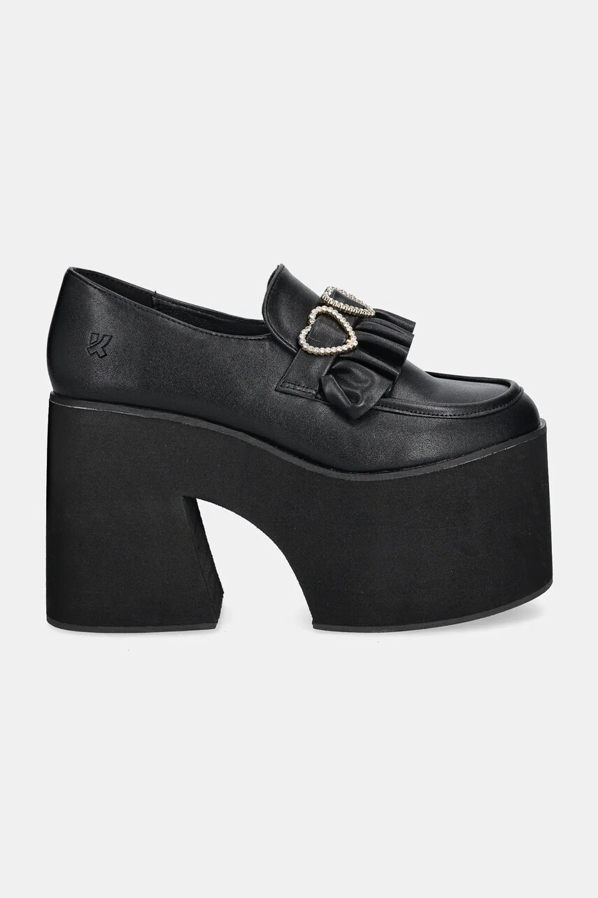 Туфлі Koi Footwear Dark Delights Chunky Heart колір чорний каблук блок GW02
