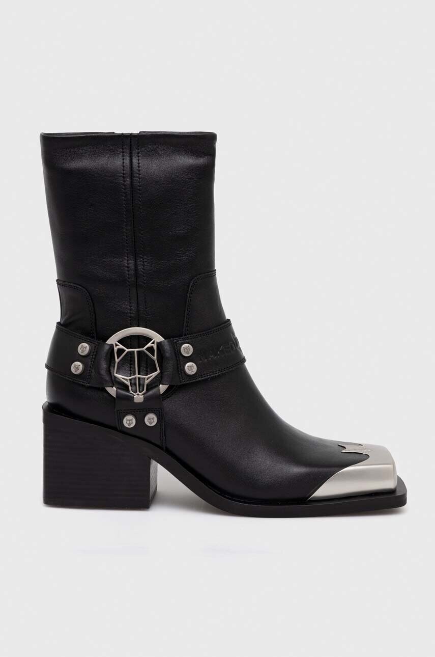 Шкіряні черевики Naked Wolfe Knight чоловічі колір чорний Knight Cow Leather Black