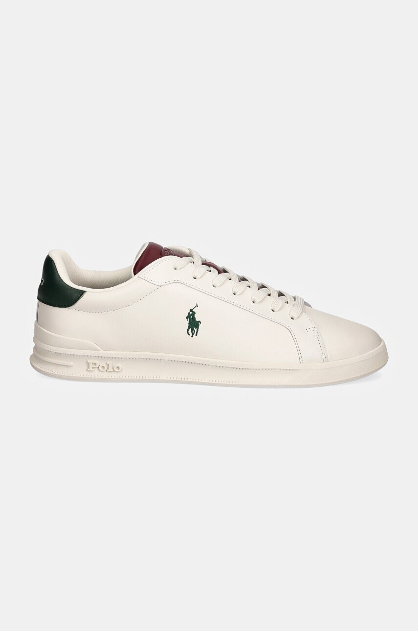Шкіряні кросівки Polo Ralph Lauren Hrt Ct II колір білий 809949791001