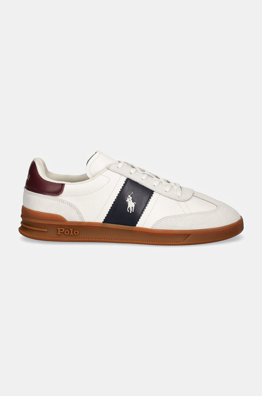 Шкіряні кросівки Polo Ralph Lauren Hrt Aera Pp колір білий 809954902001