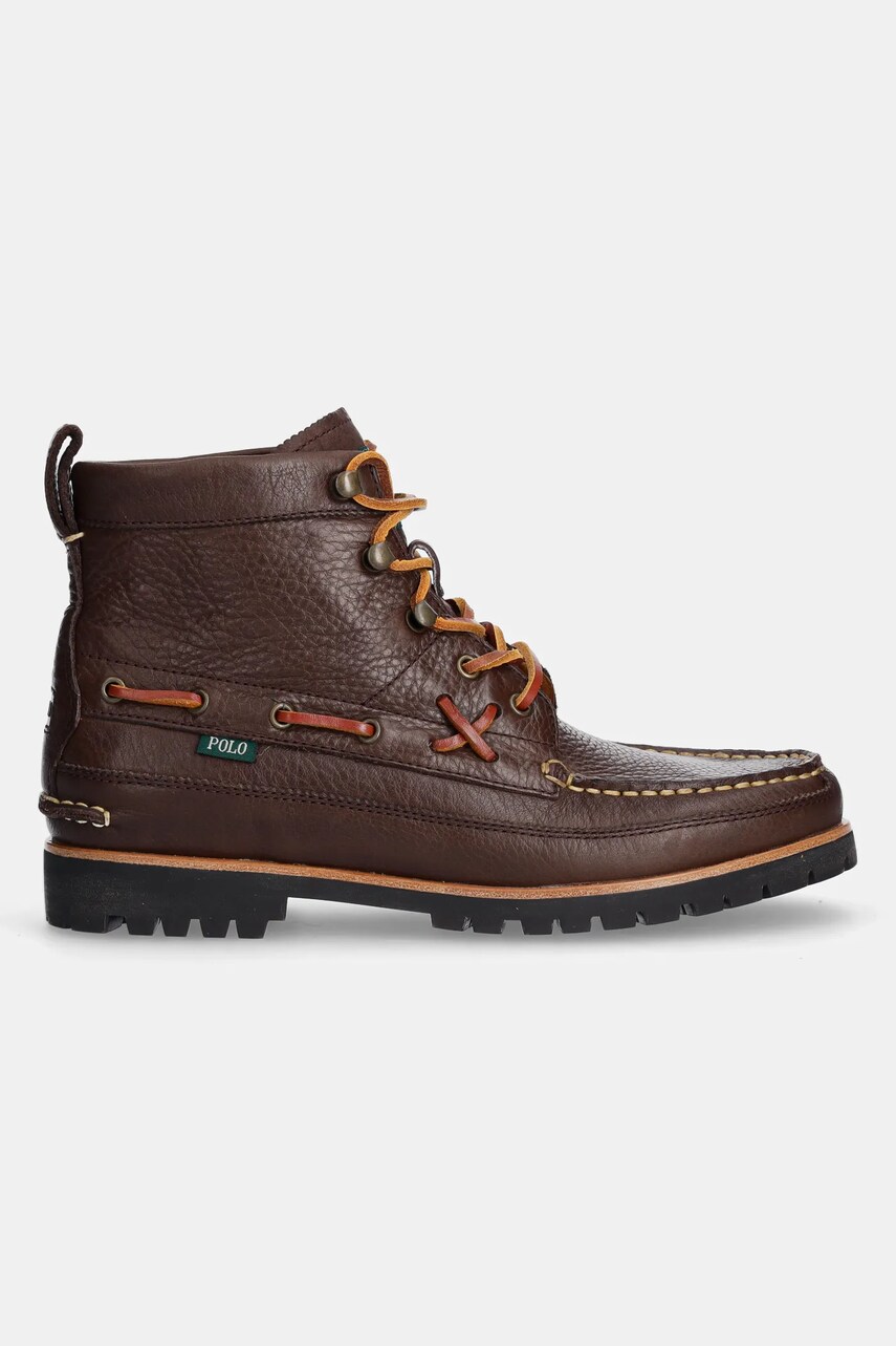 Шкіряні черевики Polo Ralph Lauren Ranger Mid чоловічі колір коричневий 812945851001