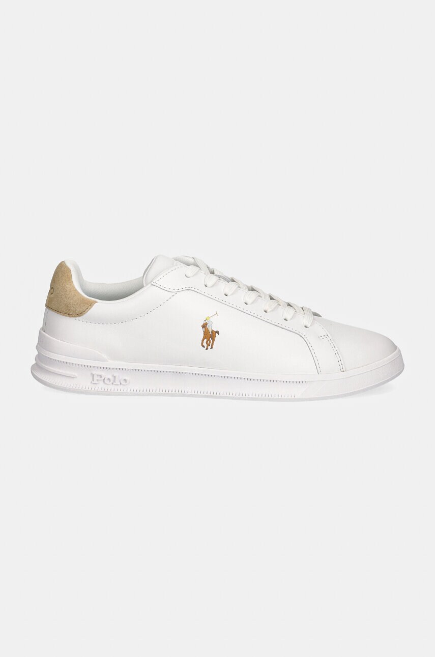 Шкіряні кросівки Polo Ralph Lauren Hrt Ct II колір білий 809940762001