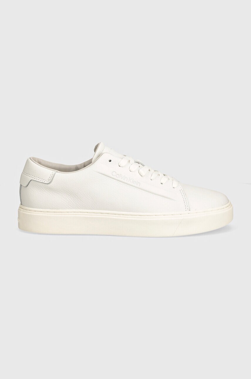 Шкіряні кросівки Calvin Klein HM0HM01516 колір білий LOW TOP LACE UP LTH