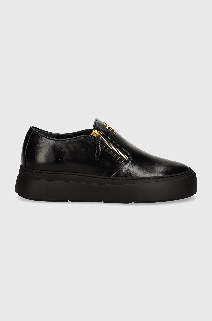 Шкіряні туфлі Giuseppe Zanotti Alec чоловічі колір чорний EU40010.013