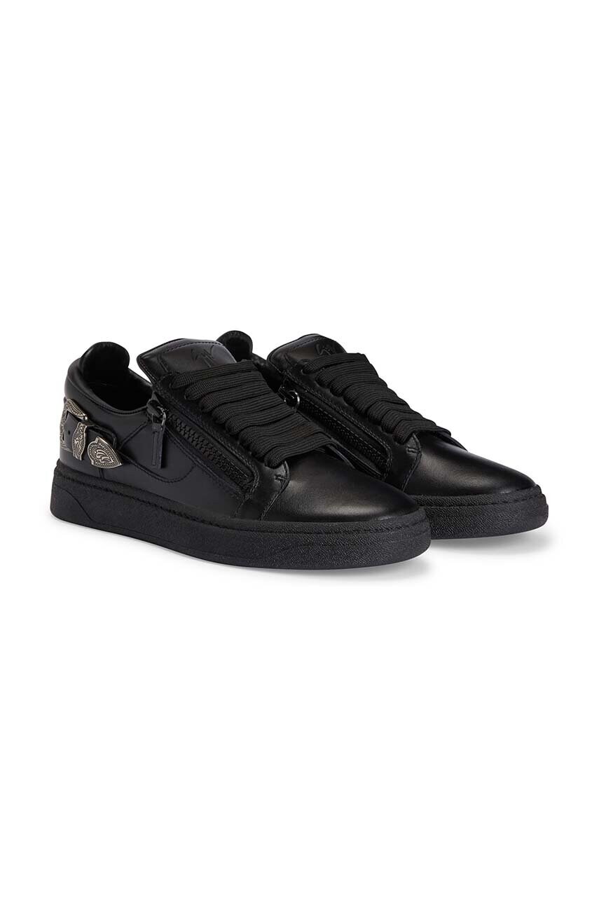 Шкіряні кросівки Giuseppe Zanotti GZ колір чорний RU40023.001