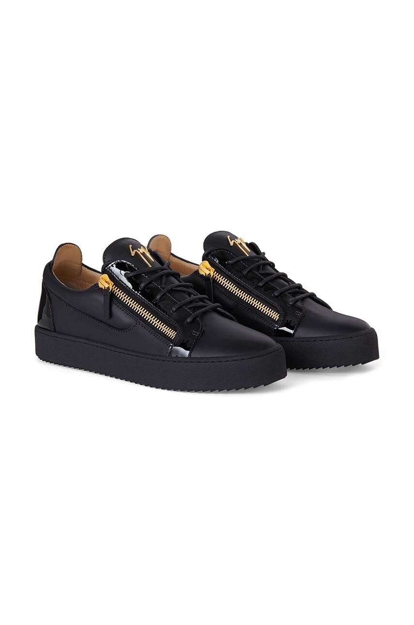Шкіряні кросівки Giuseppe Zanotti May London колір чорний RU00010.003
