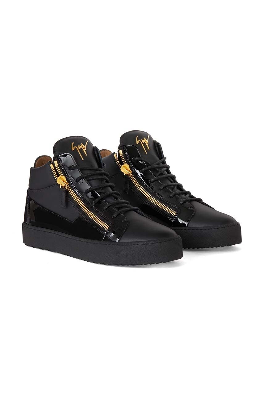 Шкіряні кросівки Giuseppe Zanotti May London колір чорний RU00011.003