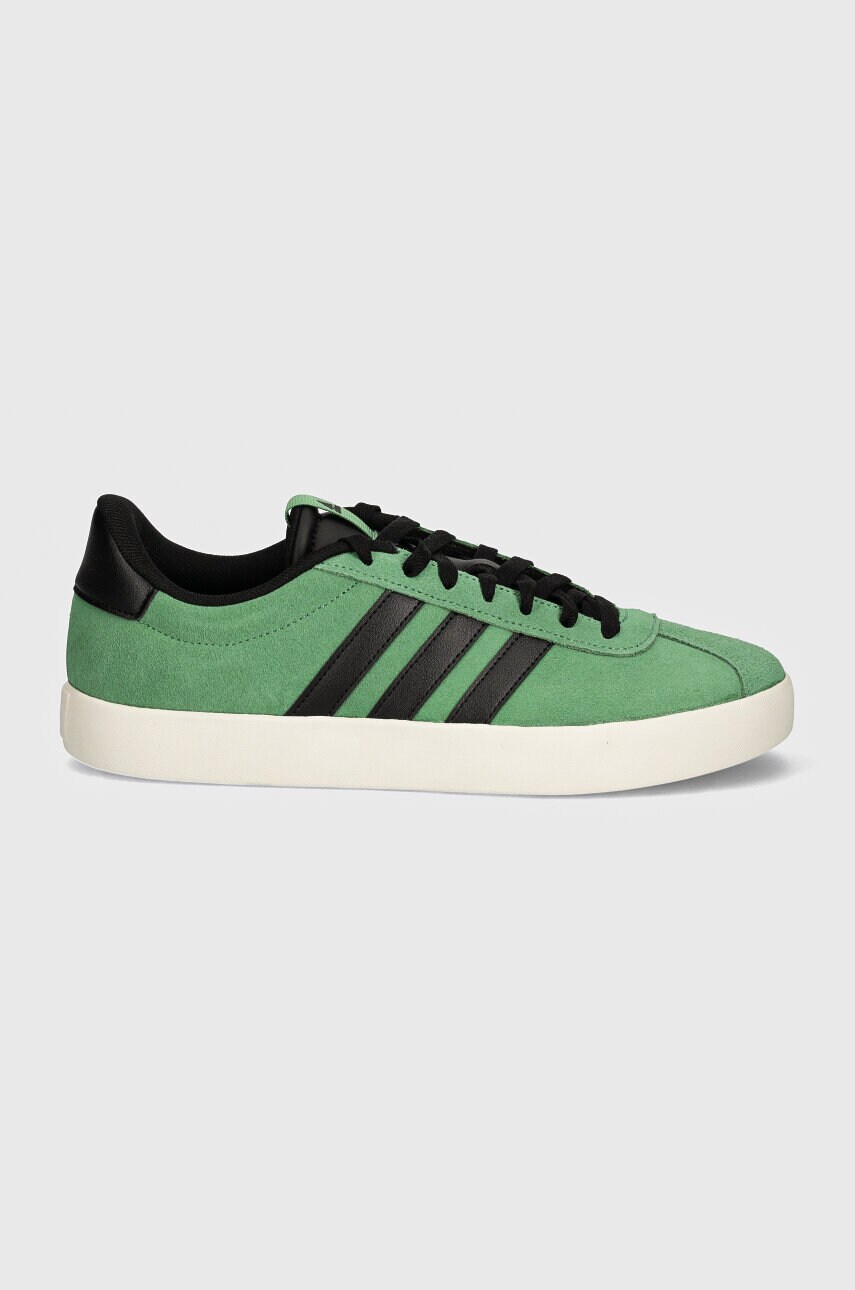 Замшеві кросівки adidas Vl Court колір зелений IF4459