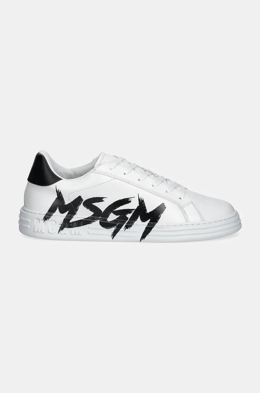 Шкіряні кросівки MSGM колір білий 3740MS506 924