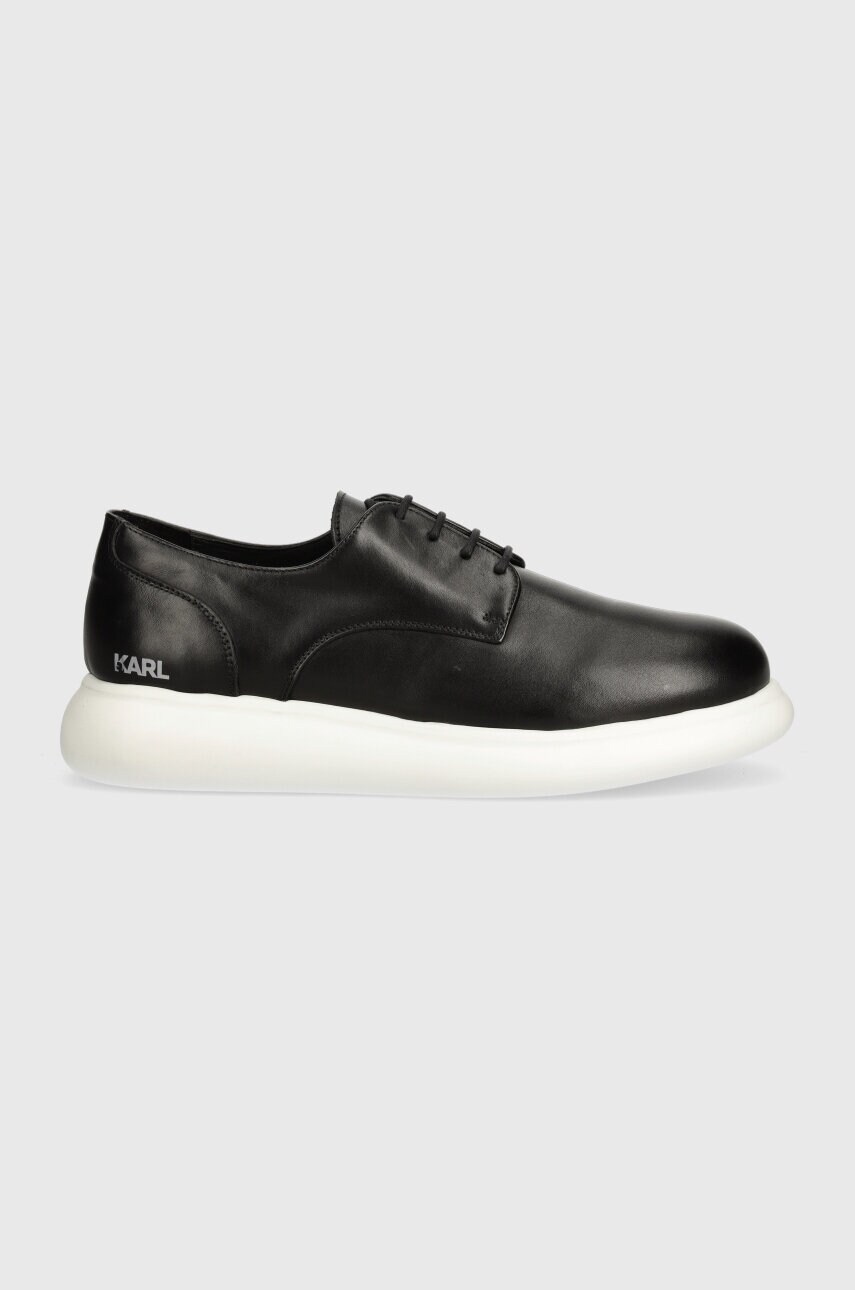 Шкіряні туфлі Karl Lagerfeld GRANBY чоловічі колір чорний KL22330