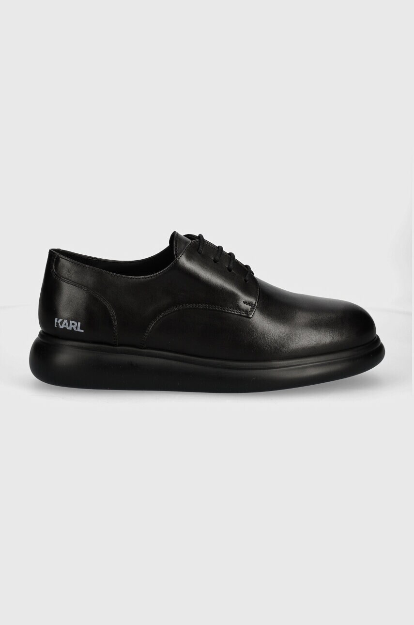 Шкіряні туфлі Karl Lagerfeld GRANBY чоловічі колір чорний KL22330