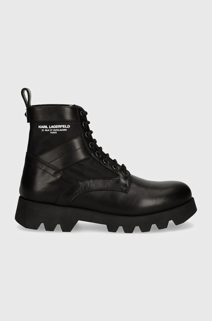 Шкіряні черевики Karl Lagerfeld Terra чоловічі колір чорний KL11164