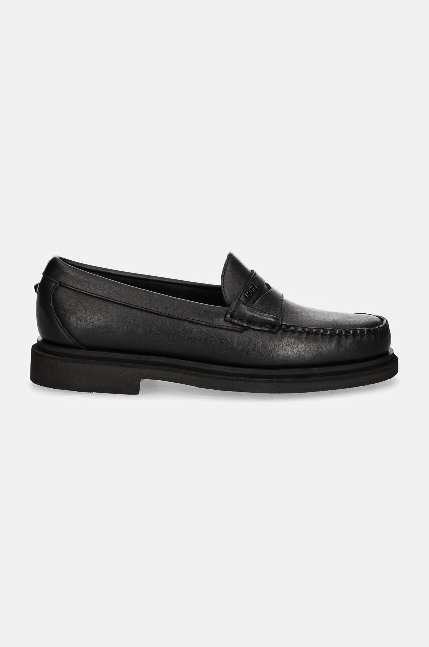 Шкіряні мокасини Karl Lagerfeld STEP чоловічі колір чорний KL12530S