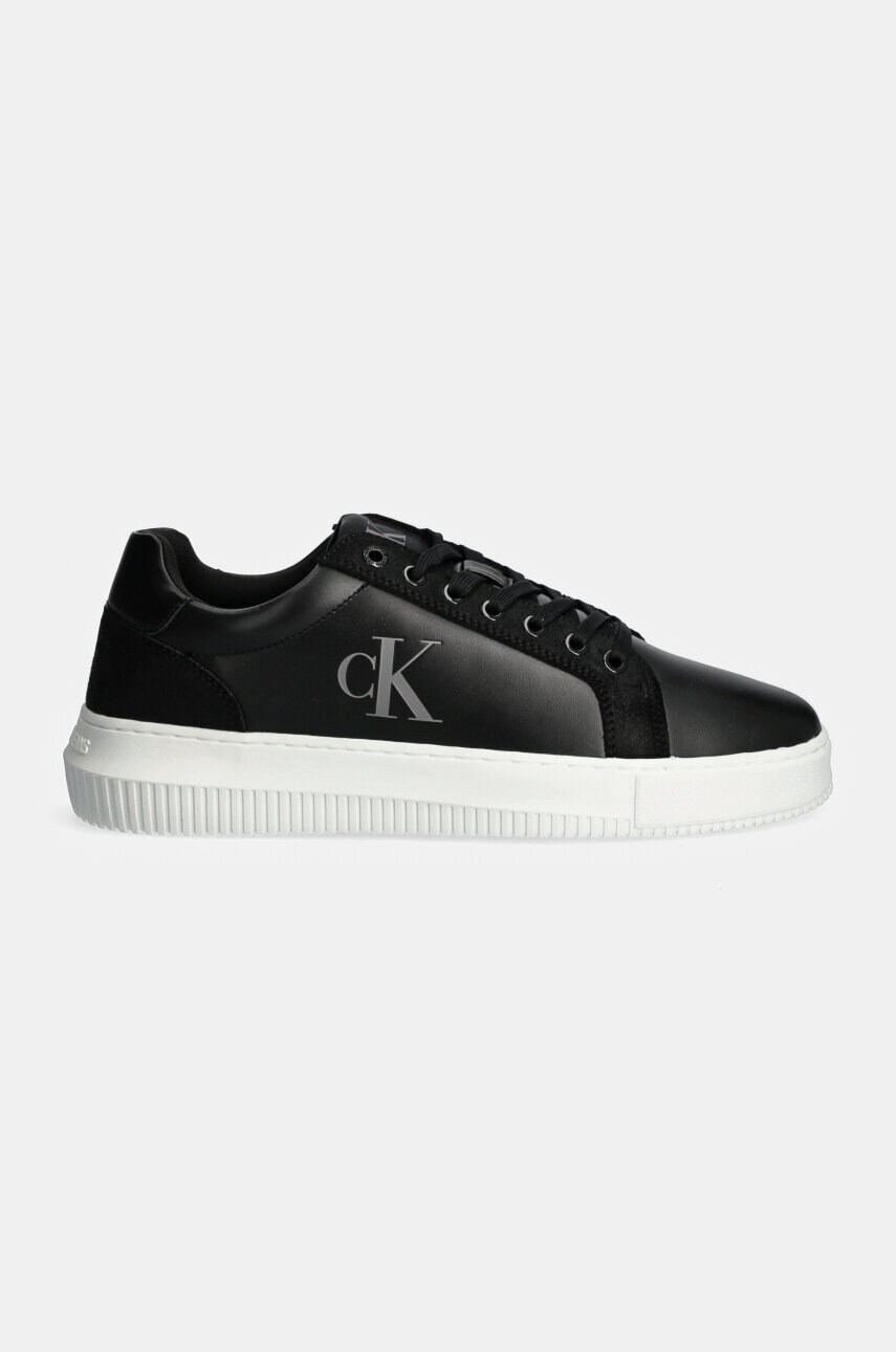 Шкіряні кросівки Calvin Klein Jeans CHUNKY CUPSOLE AUTHENTIC колір чорний YM0YM01123