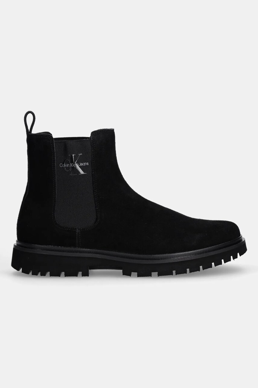 Шкіряні черевики Calvin Klein Jeans EVA BOOT MID CHELSEA ICONIC DR чоловічі колір чорний YM0YM01080