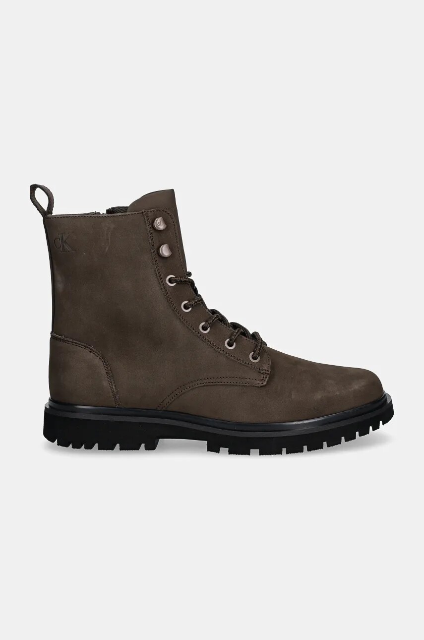 Черевики Calvin Klein Jeans EVA BOOT MID LACEUP REBELLIOUS чоловічі колір коричневий YM0YM01071