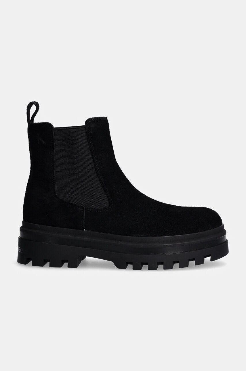 Шкіряні черевики Calvin Klein Jeans LUGGED CHELSEA BOOT HR SU чоловічі колір чорний YM0YM01067