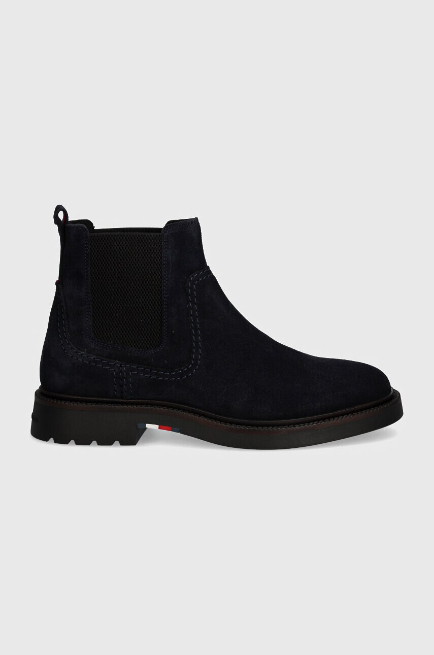 Замшеві черевики Tommy Hilfiger HILFIGER COMFORT LWT SUEDE CHEL чоловічі колір синій FM0FM05104