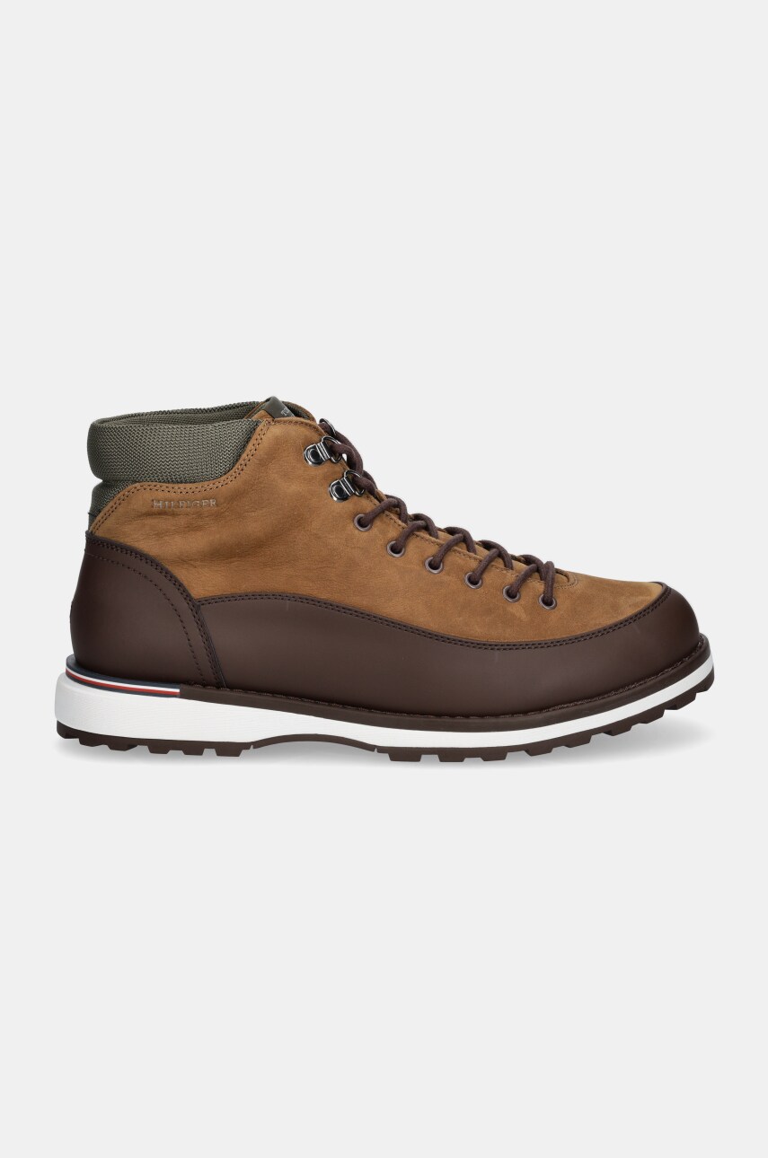 Черевики Tommy Hilfiger CORPORATE OUTDOOR NUBUCK BOOT чоловічі колір коричневий FM0FM05190