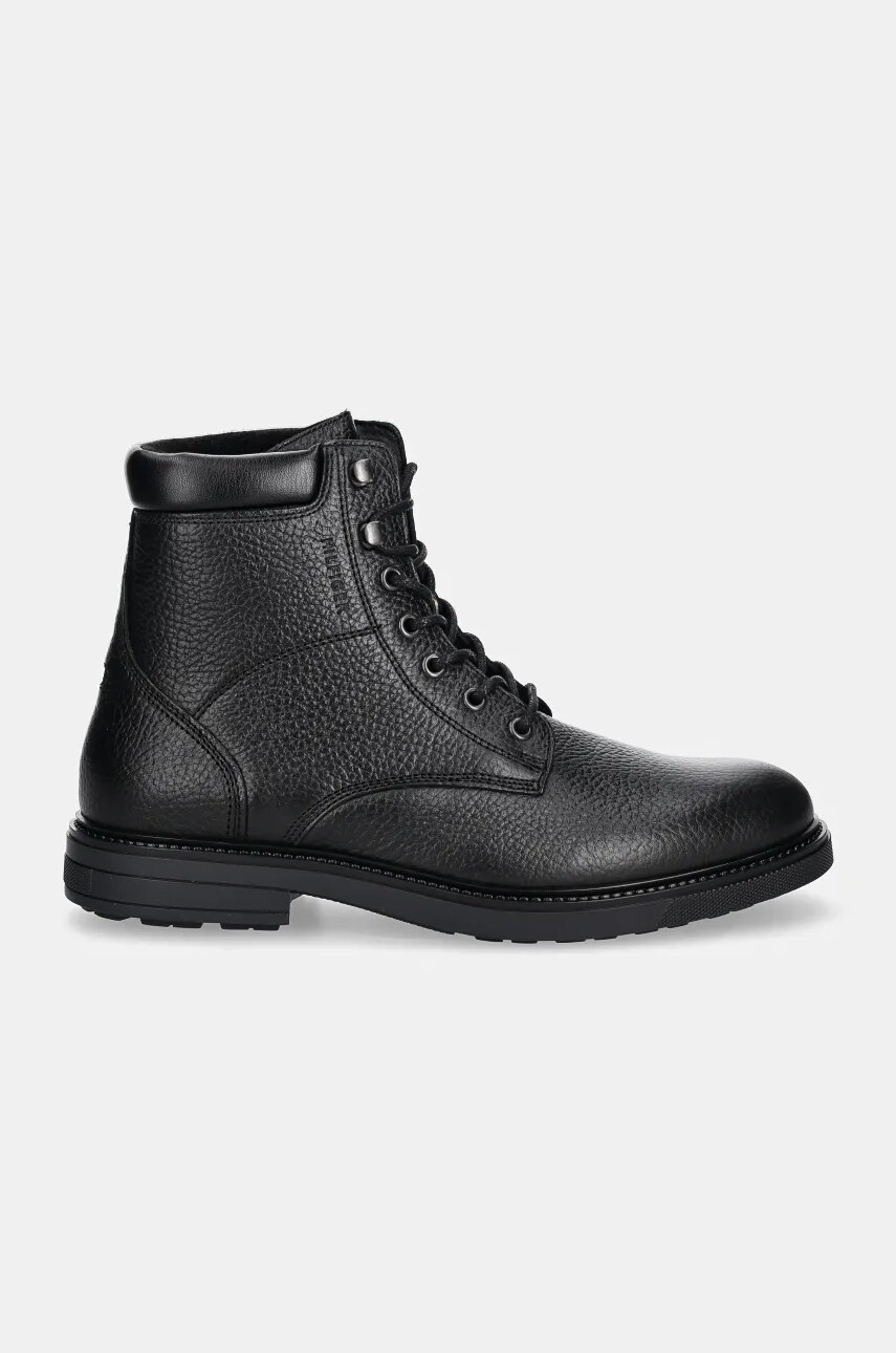 Шкіряні черевики Tommy Hilfiger HILFIGER OUTDOOR WARM LTH BOOT чоловічі колір чорний FM0FM05192