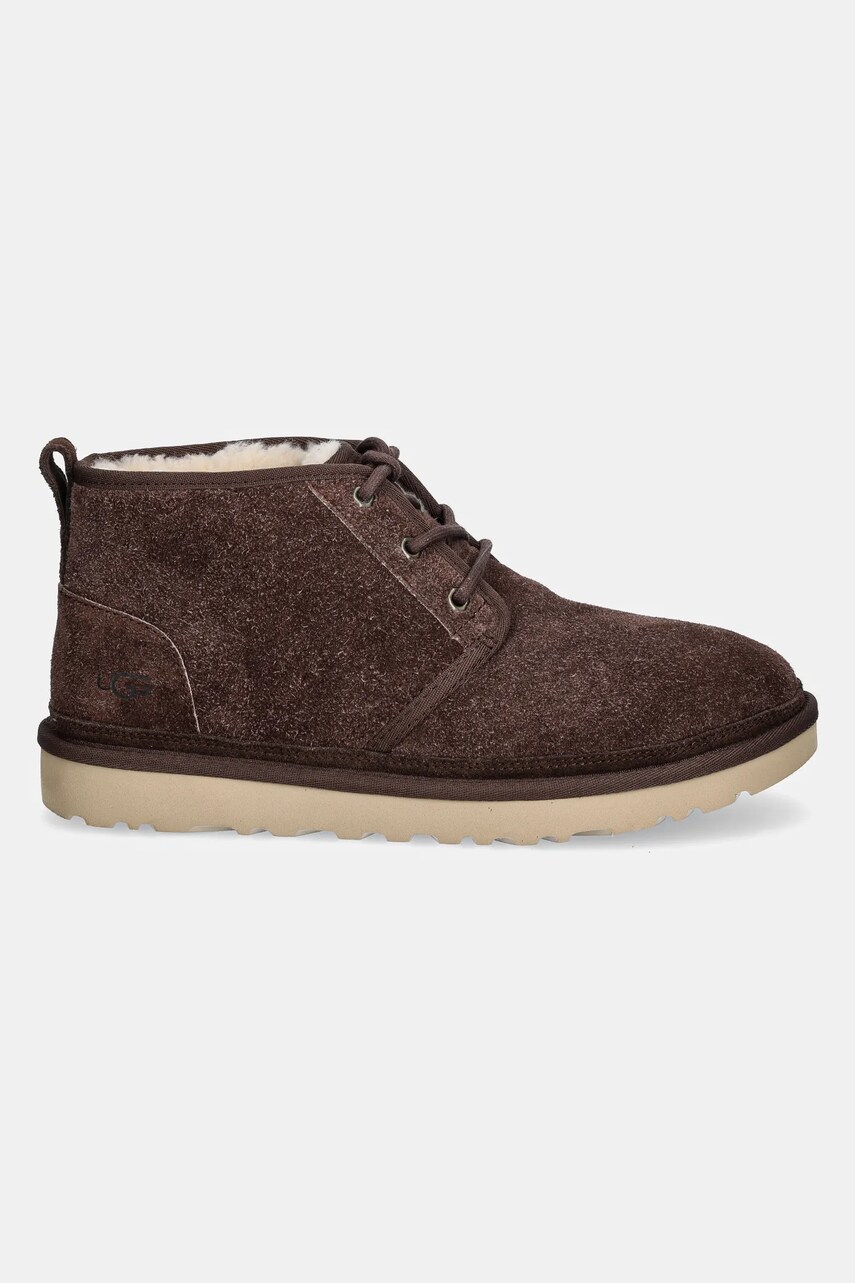 Замшеві кросівки UGG Neumel Shaggy Suede чоловічі колір коричневий 1158219-BCDR