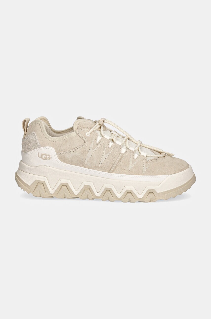 Замшеві кросівки UGG Captrail Low колір бежевий 1158252-LHB