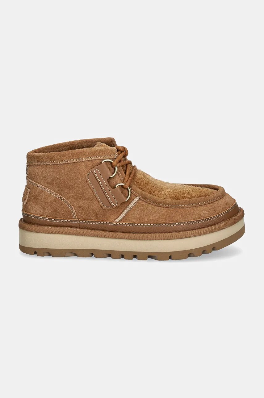 Замшеві кросівки UGG Hayden Moc чоловічі колір коричневий 1158276-CHE