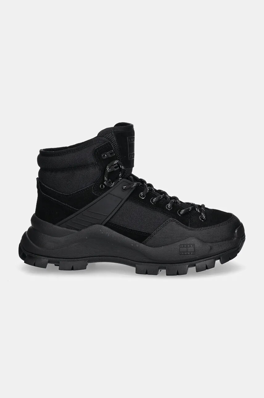 Високі черевики Tommy Jeans TJM URBAN HIBRYD BOOT чоловічі колір чорний EM0EM01489