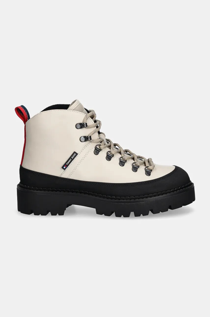 Черевики Tommy Jeans TJM HIKING BOOT WL чоловічі колір бежевий EM0EM01491