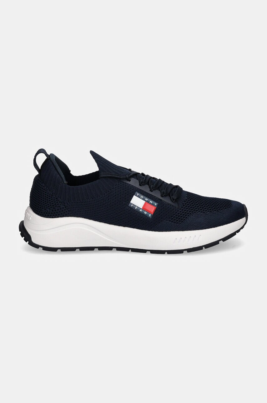 Кросівки Tommy Jeans TJM RUNNER KNTITTED колір синій EM0EM01510