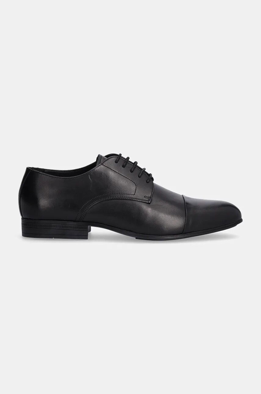 Туфлі Calvin Klein DERBY CAP TOE чоловічі колір чорний HM0HM01540