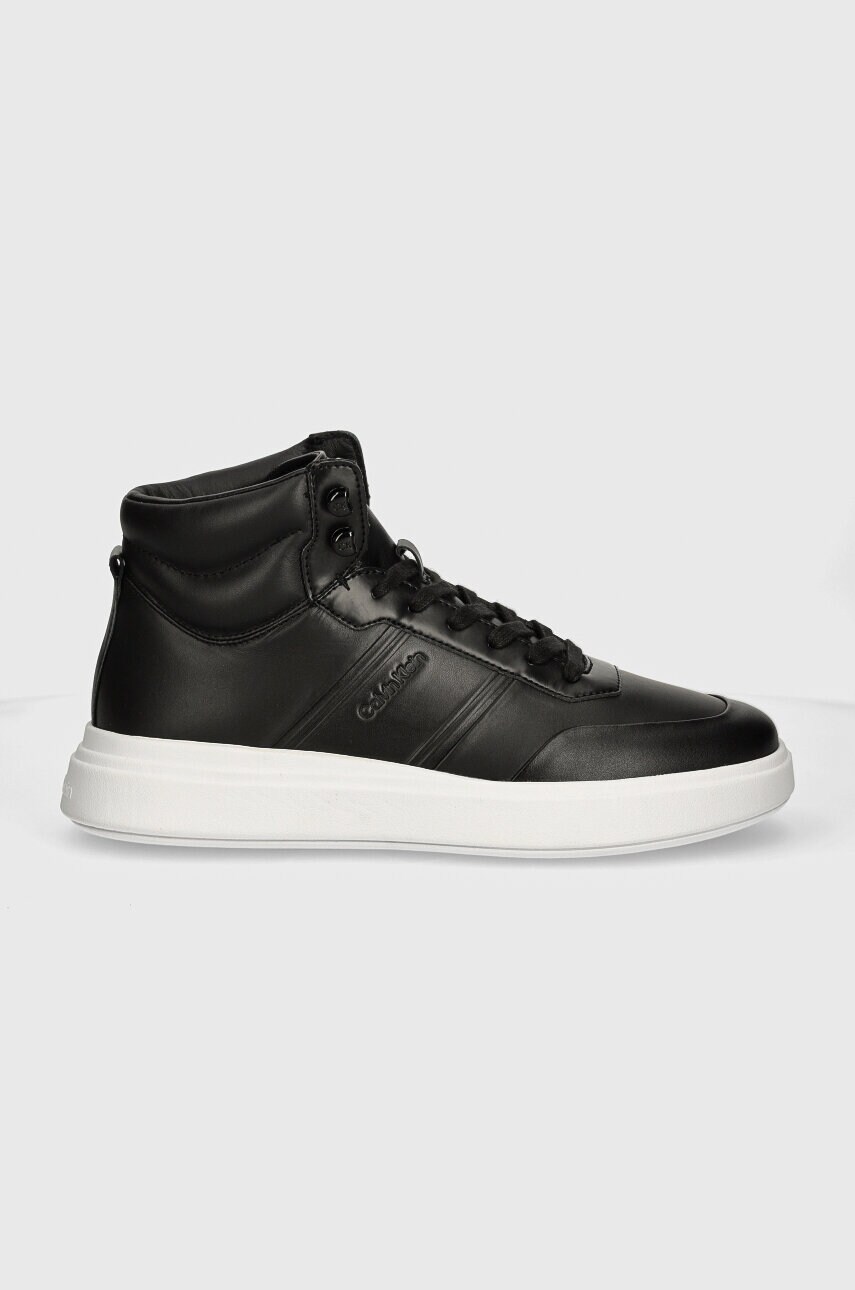 Кросівки Calvin Klein HIGH TOP LACE UP HF колір чорний HM0HM01552