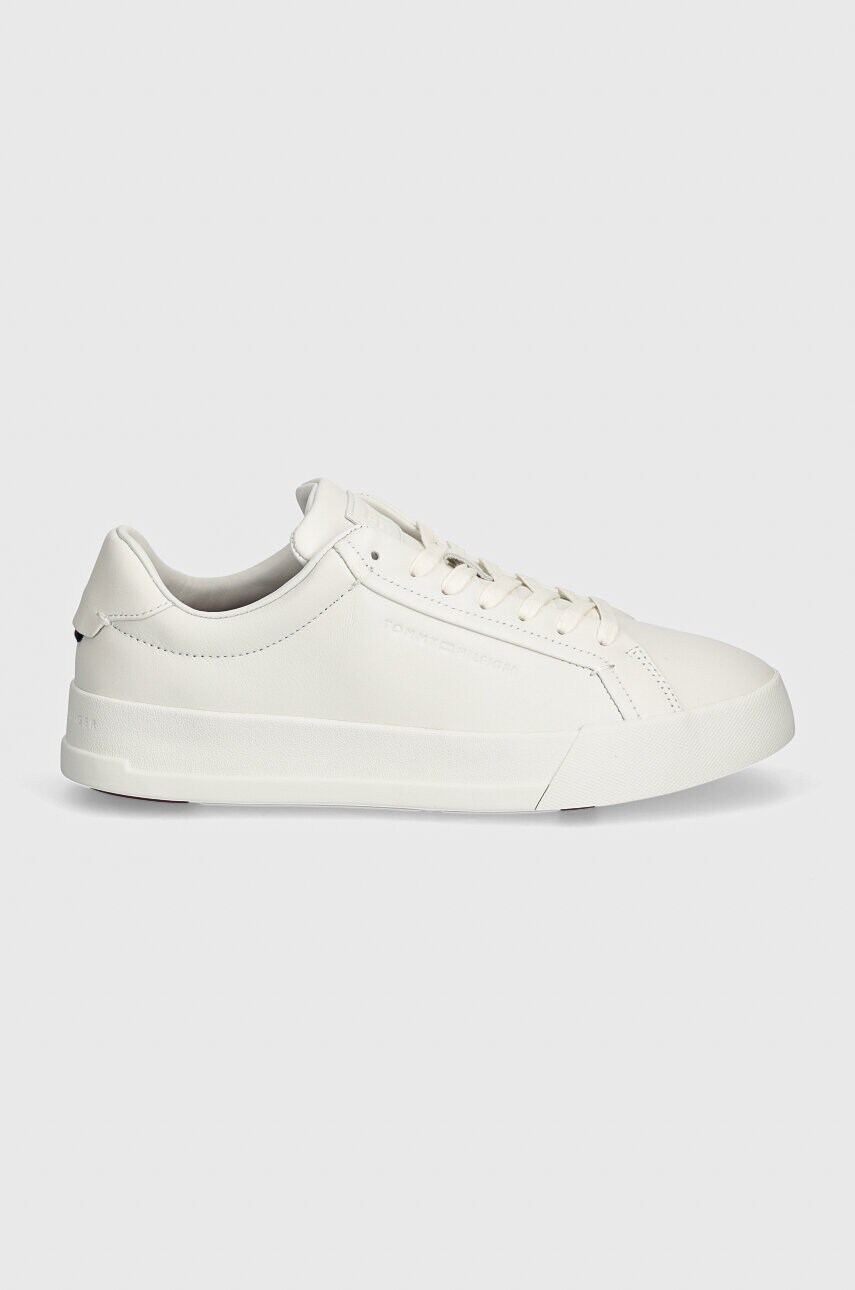 Шкіряні кросівки Tommy Hilfiger TH COURT BEST LEATHER колір білий FM0FM05120