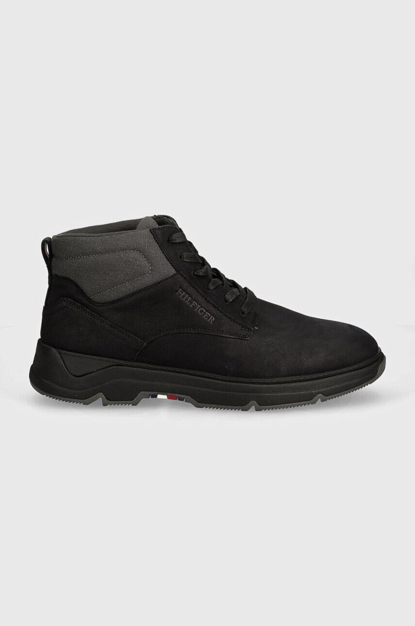 Черевики Tommy Hilfiger HILIFGER NUBUCK HYBRID CHUKKA чоловічі колір чорний FM0FM05108