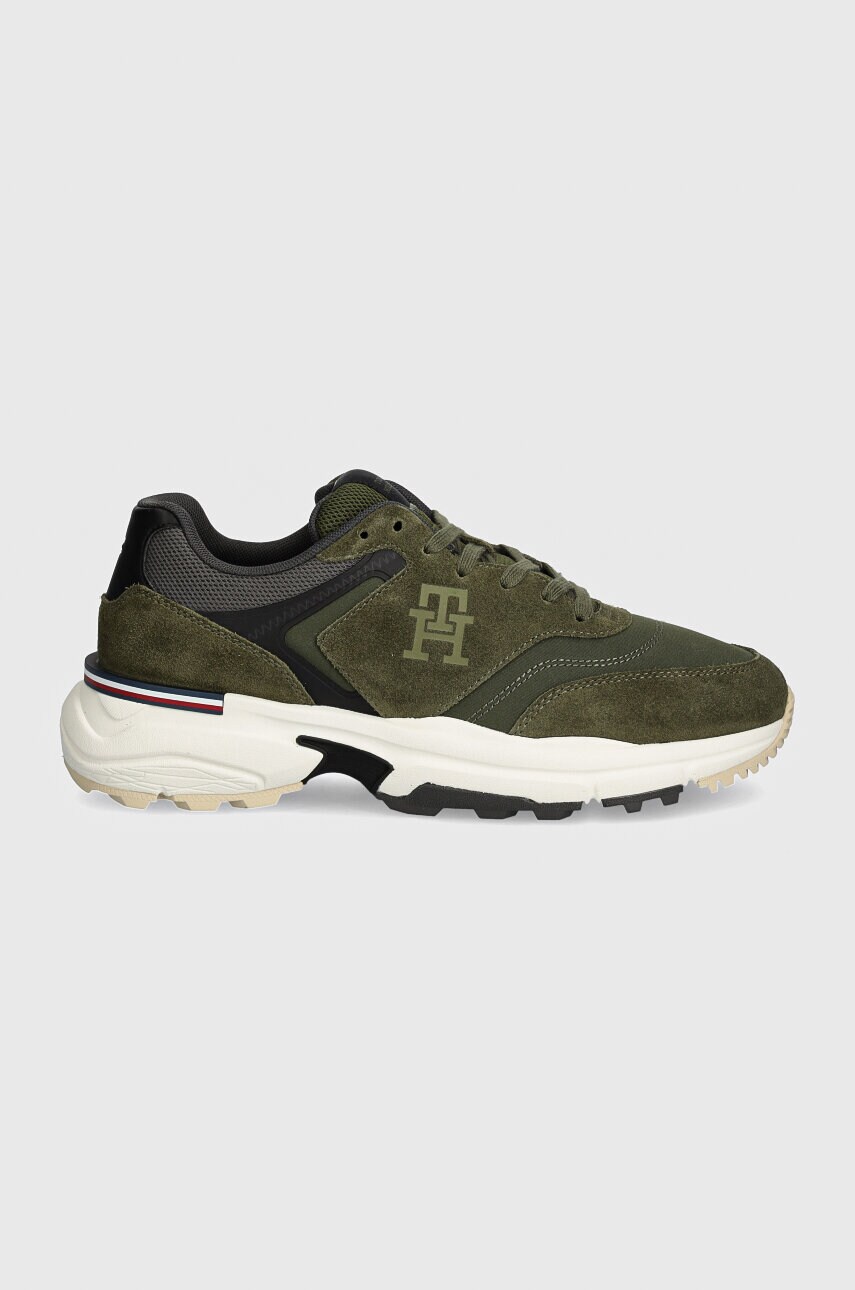 Кросівки Tommy Hilfiger M RUNNER X VENTILE MIX колір зелений FM0FM05062