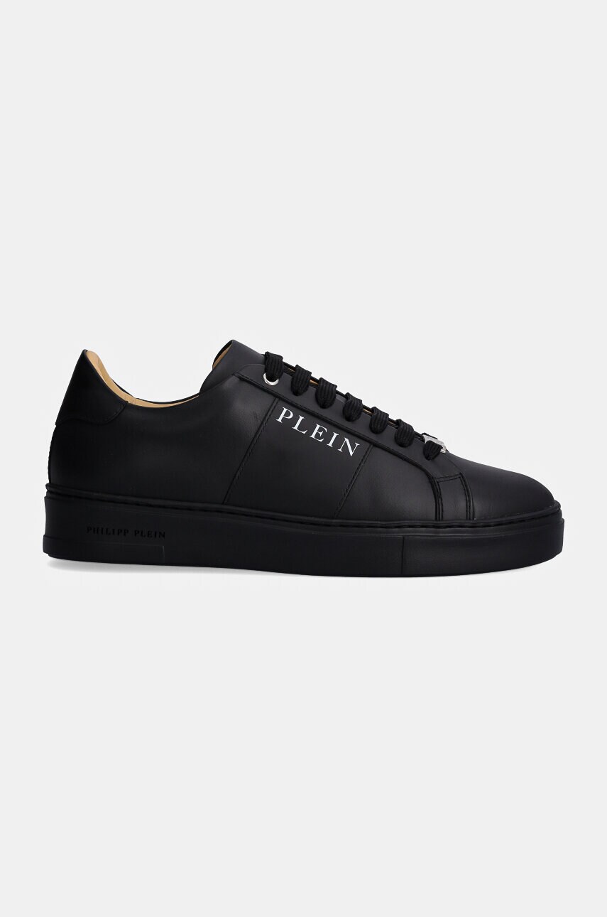 Шкіряні кросівки Philipp Plein Nappa Lo-Top колір чорний USC0657 PLE010N 0202