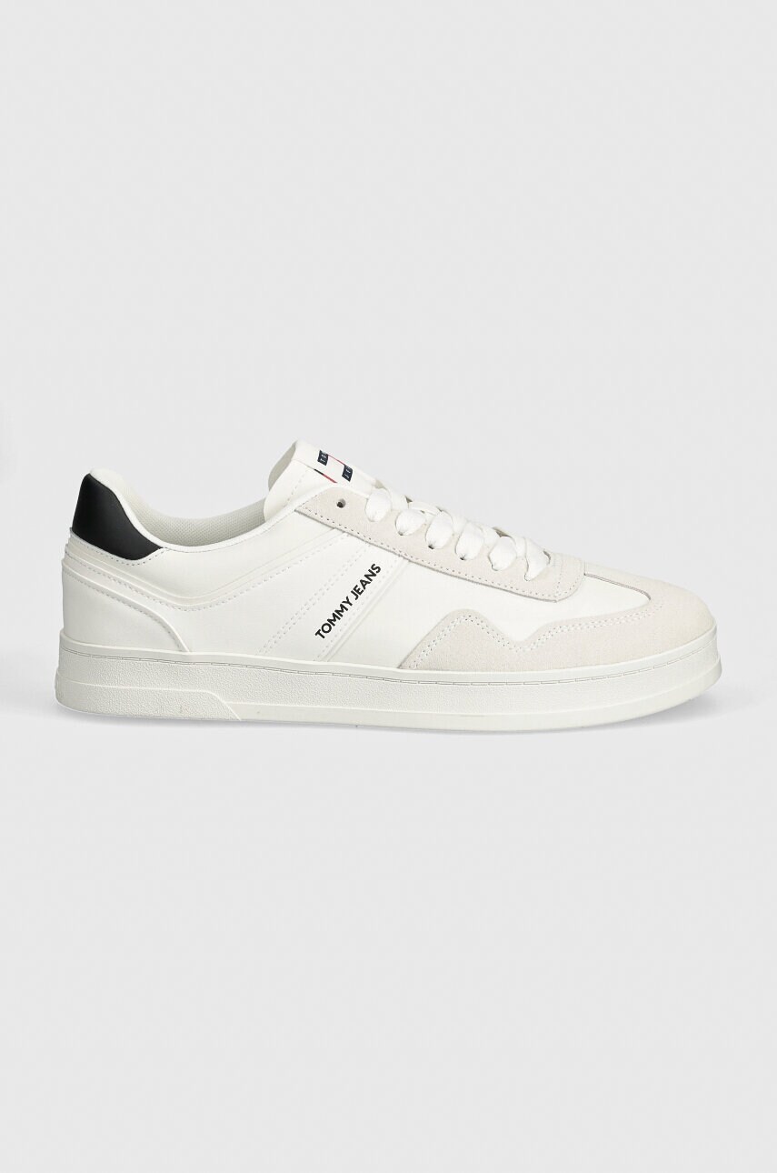 Кросівки Tommy Jeans TJM LEATHER RETRO CUPSOLE колір білий EM0EM01414