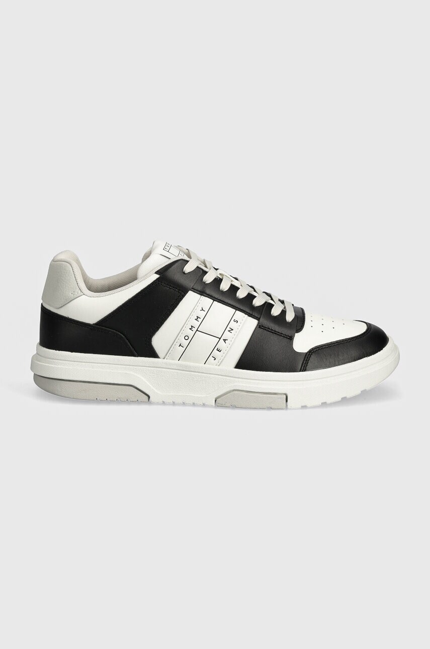 Шкіряні кросівки Tommy Jeans THE BROOKLYN LEATHER колір чорний EM0EM01429
