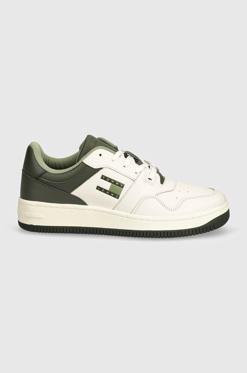 Кросівки Tommy Jeans TJM BASKET LEATHER колір зелений EM0EM01434