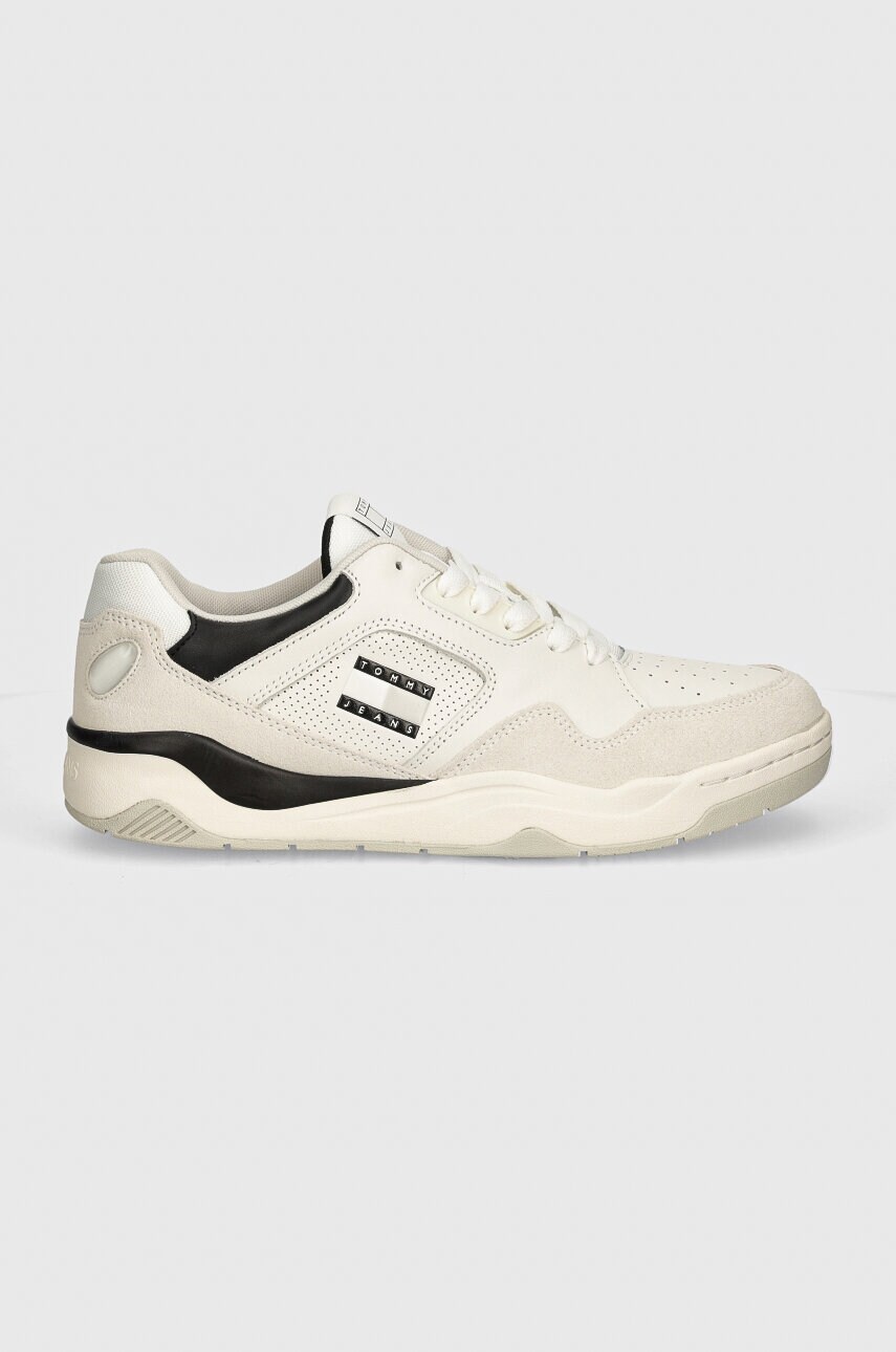 Кросівки Tommy Jeans TJM NEW BASKET SNEAKER LC колір білий EM0EM01500