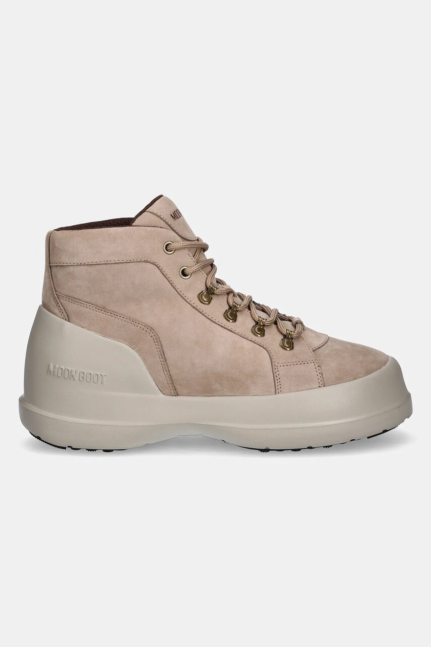 Черевики з нубуку Moon Boot MB LUNA TREK MID NUBUCK колір бежевий 80D2480070 L003