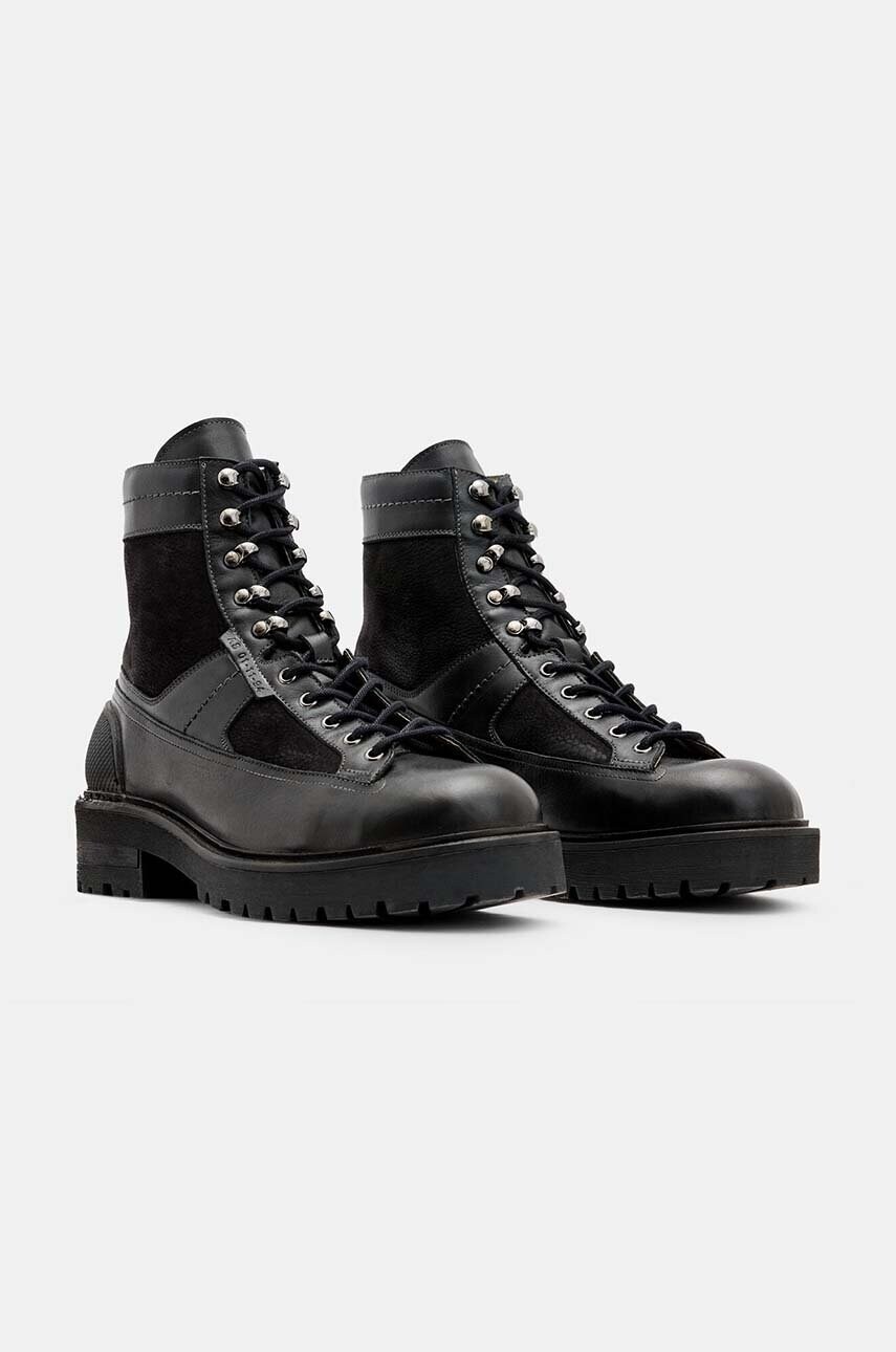 Шкіряні черевики AllSaints Hank чоловічі колір чорний M018FB