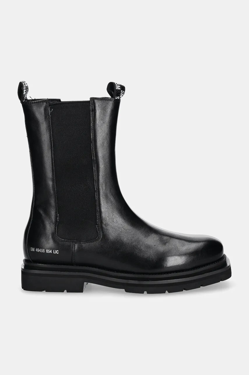 Шкіряні черевики Steve Madden Highflyer чоловічі колір чорний SM12000791