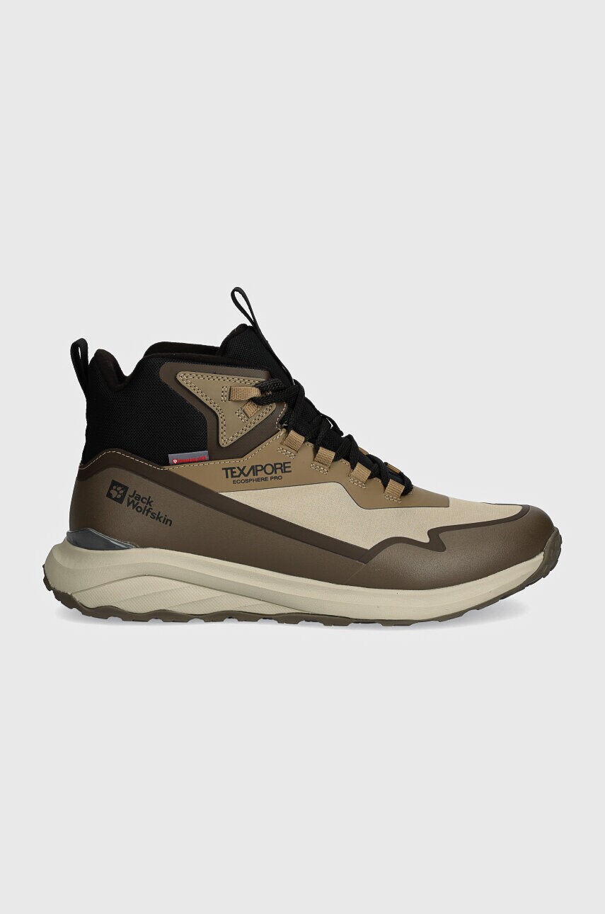 Черевики Jack Wolfskin Dromoventure WT Texapore Mid чоловічі колір коричневий утеплене A62295