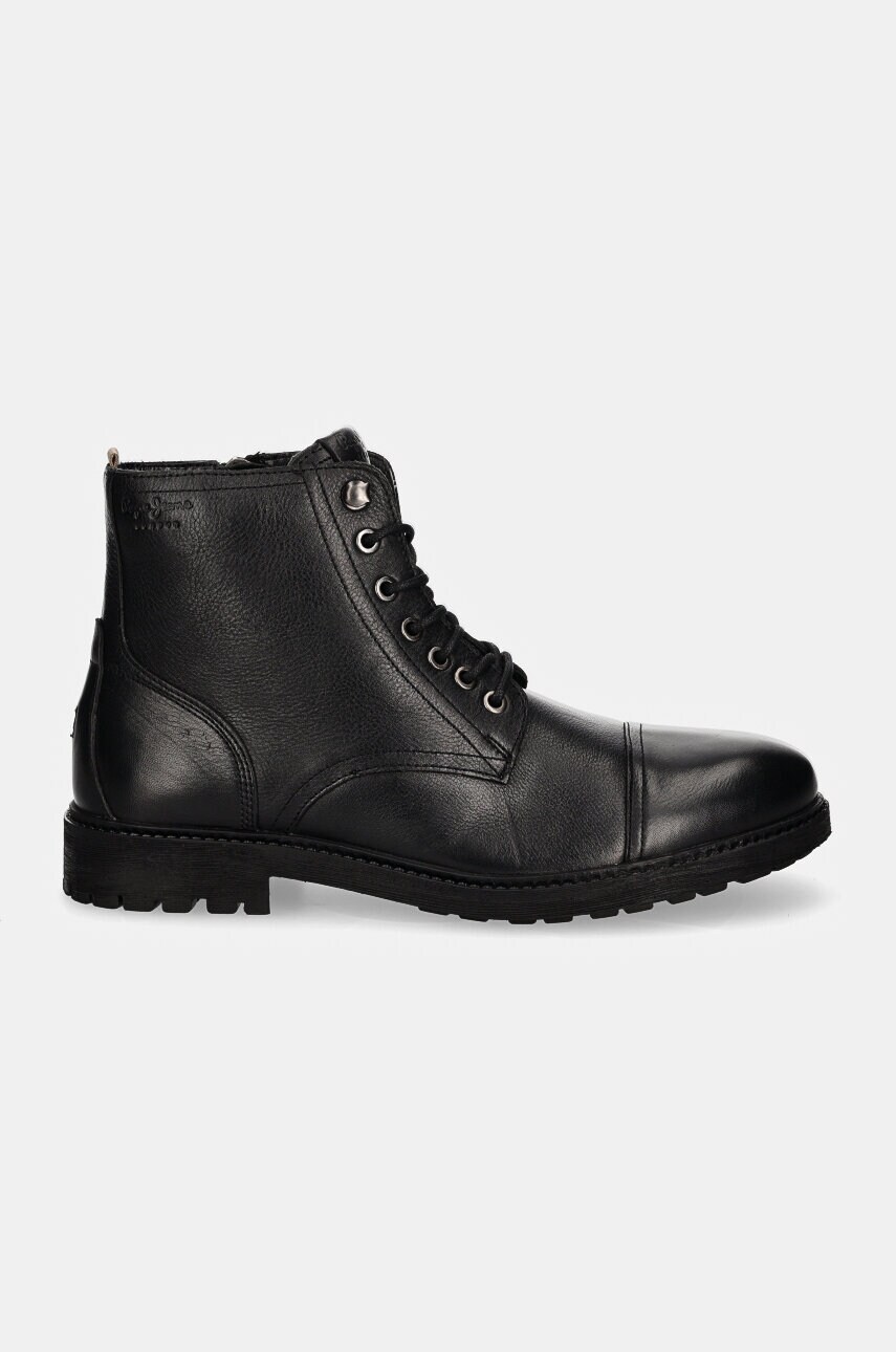 Шкіряні черевики Pepe Jeans PMS50245 чоловічі колір чорний FRED LAND