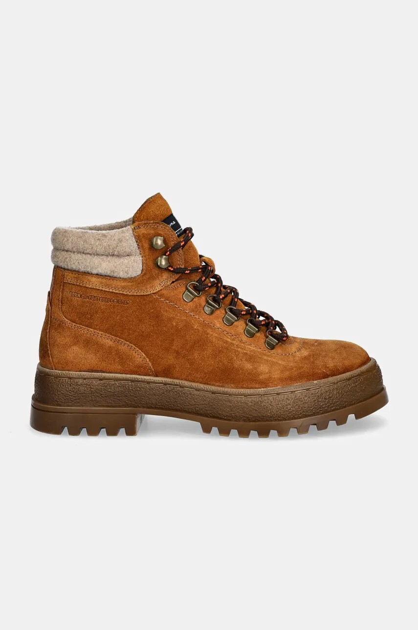 Замшеві кросівки Pepe Jeans PMS50251 чоловічі колір коричневий LINCOLN HIKING