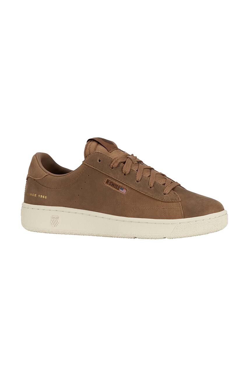 Шкіряні кросівки K-Swiss SLAMMKLUB CC колір коричневий 08911.294.M