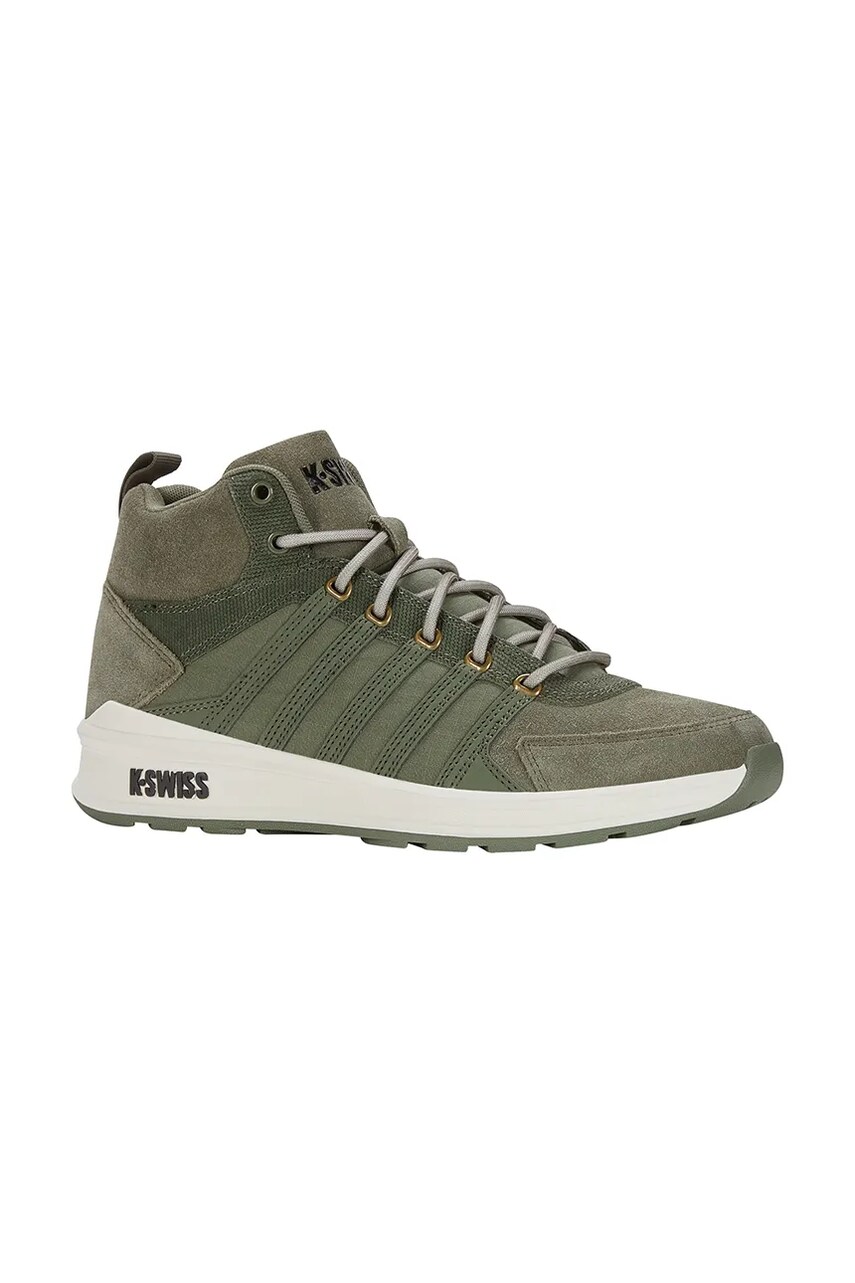 Шкіряні кросівки K-Swiss VISTA TRAINER MID WNT колір зелений 07145.379.M